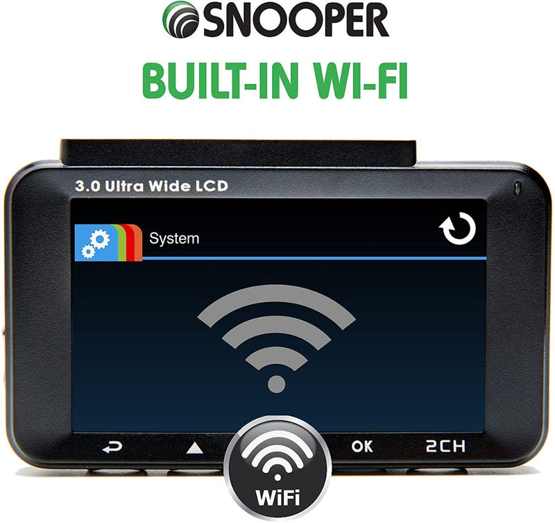 Snooper MY-CAM-RFC2 HD Dash Cam with Reversing, 3" LCD Screen, Loop Recording, GPS, Parking Mode and WiFi