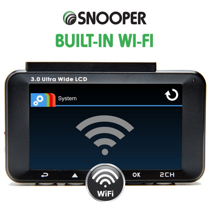 Snooper MY-CAM F2 HD Dash Camera, With 3" LCD Screen, Integrated Speaker, Loop Recording, GPS, Parking Mode