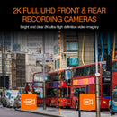 Road Angel HALO PRO 2 Channel Dash Cam 2K Resolution with SD Card and Hardwire Kit